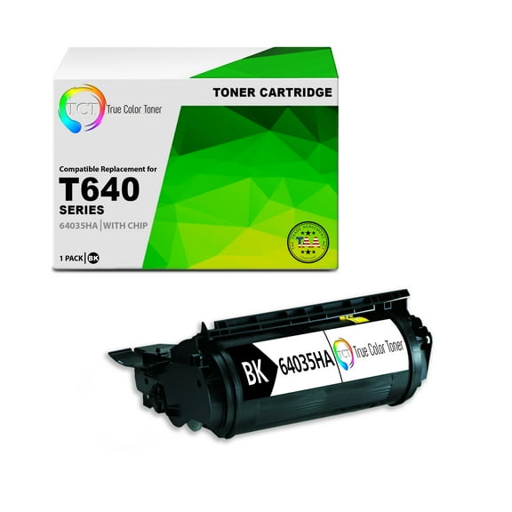 TCT T640 Toner Cartridge TAA Compliant Compatible With Lexmark 64035HA Black High Yield