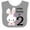 Heather and White, variant on Inktastic Somebunny is Two-second Birthday Bunny Boys or Girls Baby Bib