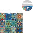 thumbnail image 5 of FREEAMG Mexican Talavera Shower Curtain with Hooks, Waterproof Washable Fabric Shower Curtain for Bathroom Bathtub Decor, 60"x 72", 5 of 6