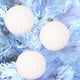 thumbnail image 4 of Adornos Navideños de Calabaza Flocada - Bolas Flocadas Rojas y Blancas de 12 Cm para Colgar En El Árbol | Juego de 4 Accesorios y Regalos Navideños, 4 of 6