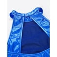 thumbnail image 4 of YONGHS Kids Girls Hip Hop Dancewear Shiny Sequins Halter Neck Crop Top with Skirt Set Royal Blue 15-16, 4 of 7