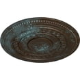 thumbnail image 3 of Ekena Millwork 18"OD x 1 1/4"P Oldham Ceiling Medallion (Fits Canopies up to 8 5/8"), Hand-Painted Bronze Blue Patina, 3 of 5