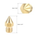 thumbnail image 2 of 0.5mm 3D Printer Nozzle Head M6 Thread for MK8 1.75mm Extruder Print, Brass 5pcs, 2 of 3