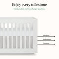 thumbnail image 4 of Evolur Maddox Modern Crib, Weathered White, 4 of 10
