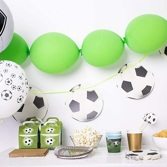 12 Pieces/Bag Football Decoration Flag Soccer Theme Party Backdrop Banner Party Layout Props Background Accessory for Outdoor Office