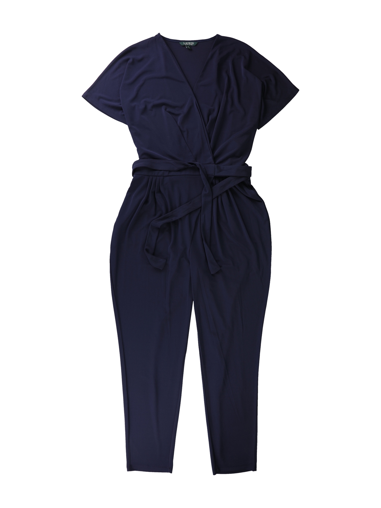 navy wrap jumpsuit