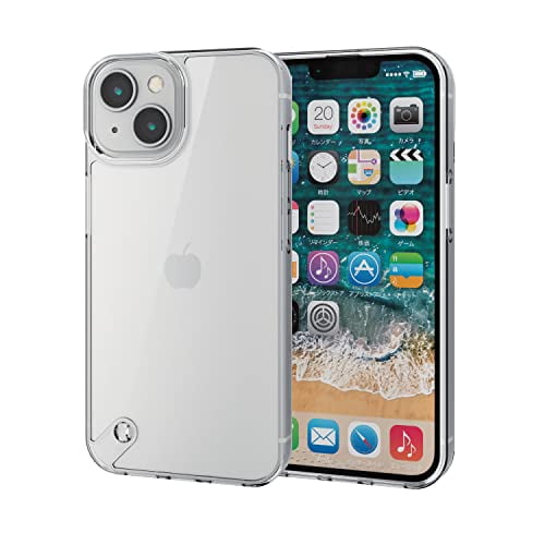 Elecom Étui pour iPhone 14 / 13, Verre, Haute Dureté, 9H, Transparent, PM-A22AHVCG1CR