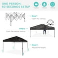 thumbnail image 3 of Best Choice Products 12x12ft Easy Setup Pop Up Canopy w/ 1-Button Setup, Wheeled Case, 4 Weight Bags - Black, 3 of 9