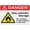 Warning Sign 1, variant on Danger Do Not Touch Hot Sign 8"x12" - Aluminum Tin Warning for Home Outdoor Garden, Weatherproof Hazard Decor for Kitchen