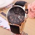 thumbnail image 2 of Relojes de mujer Geneva Fake Triple Eyelid Strap Relojes de mujer con escala romana elegantes, 2 of 4