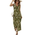 thumbnail image 2 of Autumn Leaves Camouflage Sleeveless Dress Dresses Women Summer Evening Dresses Ladies Bohemia Long Dresses, 2 of 9