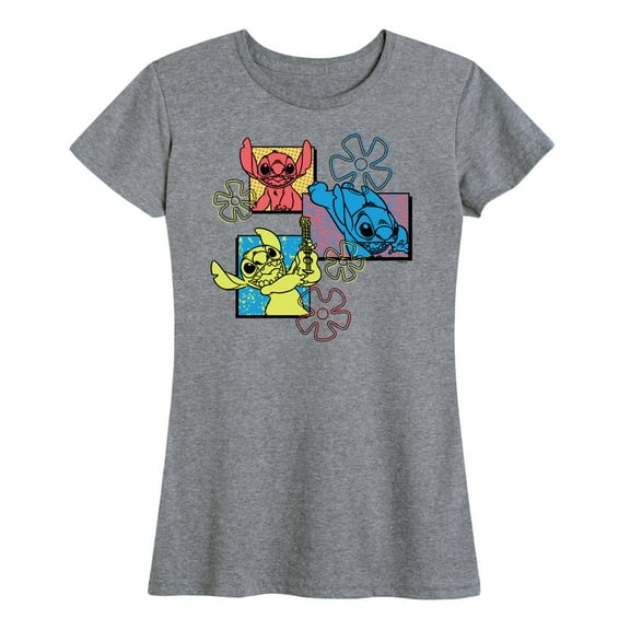 Lilo & Stitch - Stitch Color Panels - Women's Short Sleeve Graphic T-Shirt