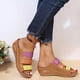 thumbnail image 2 of Amzcrzy Zapatos de mujer,Zapatos de mujer,Zapatillas de mujer, Sandalias romanas informales con plataforma y cuña para mujer, con bloques de color Sandalias Mujer Zapatillas De Casa, 2 of 9