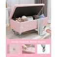 thumbnail image 4 of AWQM Upholstered Storage Ottoman Storage ottoman Bench End of Bed Bench with Button Tufted and Safety Hinge Pink, 4 of 8