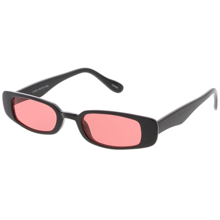 Extreme Thin Small Lens Rectangle Sunglasses Color Tinted  display picture 3