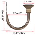 thumbnail image 3 of Set Of 2 Square Metal Decorative Curtain Holdbacks, Wall Mounted Window Drapery Tiebacks For Bedroom, Livingroom, Office Come With Screws, White, 3 of 7