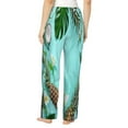 thumbnail image 3 of Bingfone Pajamas For Women,Tropical Pineapple Pajama Pants With Pockets-Small, 3 of 9