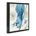 thumbnail image 4 of Stupell Industries Blue Jay Perched Florals Animals Painting Black Floater Framed Canvas Art Print Wall Art, 25 x 25, 4 of 10