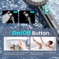 thumbnail image 6 of FEELSO 4 Setting Handheld Shower Head, High Pressure Showerhead with Filters, Hard Water Softener, Gary, 6 of 10