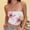 Pink, variant on Women’s Tanks Floral Print Tube Top with Cropped Fit for Daily Summer Ready Low Neckline Sleeveless Top Pink S