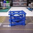 thumbnail image 4 of HILABEE 1/64 Scale Vehicle Display Stand Miniature Parking Lot Sand Table Realistic Simulation Micro Landscape Garage Display Diorama 3 Layer Blue, 4 of 7