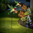 thumbnail image 6 of Outdoor Hanging Solar Lantern, Waterproof Openwork Hummingbird Watering Can Landscape Lights with Shepherd Hook, for Porch Lawn Driveway Backyard Pathway, 6 of 6