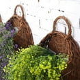 thumbnail image 5 of 1pack Hanging Wicker Basket for Plant,Decorative Wall Hanging Rattan Basket for Front Door,Farmhouse Wicker Woven Basket Hanging Flower Basket for Home,Garden, 5 of 9
