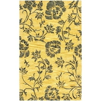 SAFAVIEH Soho Crystal Floral Wool Area Rug, Gold/Black, 3'6" x 5'6"