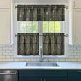 thumbnail image 3 of Kitchen Curtains 24 Inch Short - 3 Panel Set, Gothic Celestial Sun and Moon Print, Mystical Starry Night Astrology Aesthetic, Rod Pocket Window Curtain, Easy Wash, 3 of 6