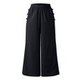 thumbnail image 7 of Sngxgn Wide Leg Pants for Women Casual High Waist Pants Loose Trousers(Black,L), 7 of 7