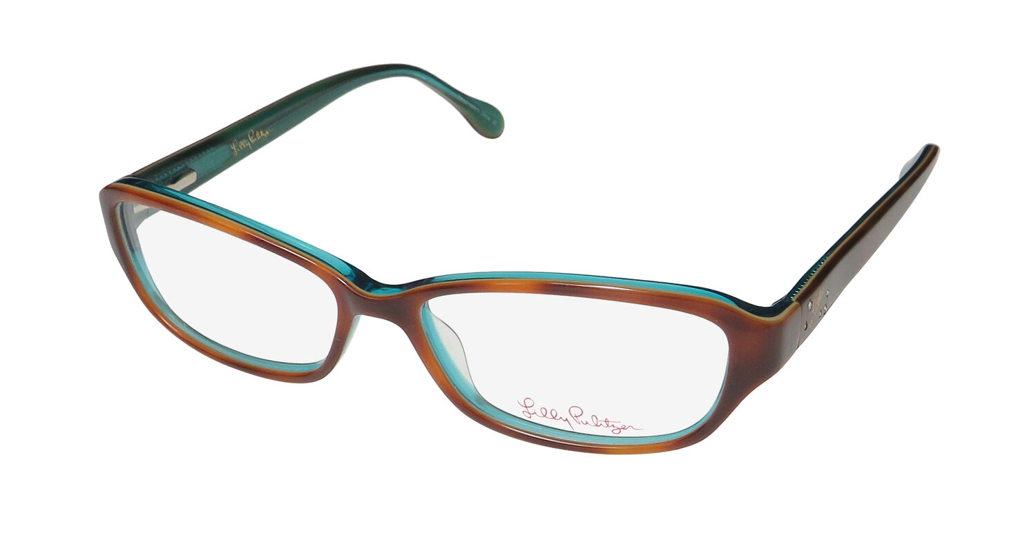 Lilly Pulitzer BRIANNA Eyeglasses Navy & Tortoise Shell Glasses. JB6 Lilly Pulitzer Haven Eyeglasses main image 4