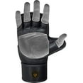 thumbnail image 3 of RDX MMA Gloves for Martial Arts, Leather Sparring Mitts, Golden, Large, 3 of 8