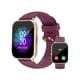 thumbnail image 1 of Reloj inteligente RUIMEN H1 de 1,8 pulgadas para hombre y mujer con 2 correas, color morado, 1 of 7