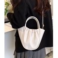 thumbnail image 4 of LinYooLi Soft Handbag for Women Fashion Ruched Basket Shoulder Bag Small Cute Soild Hobo Bag, 4 of 6
