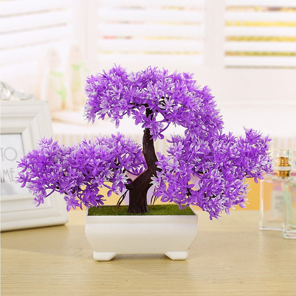Artificial Bonsai Potted Plant Mini Pine Tree Guest Greeting Home Office Decor 