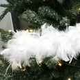 thumbnail image 6 of White Feathered Peacock Christmas Decor Simulation Peacock Sequin Birds with Clip Xmas Tree Ornaments Home Garden Decorations (15.75"x3.15"), 6 of 7
