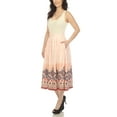 thumbnail image 2 of White Mark Border Print Pleated Midi Skirt (Women's), 2 of 6