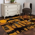 thumbnail image 3 of Black African Women Runner Rug 2.7x5 FT, Non Slip Entryway Carpet, Boho Brown Elephant Giraffe Ethnic Washable Soft Floor Carpet Entrance Mat Non-Shedding Throw Rug for Hallway Laundry Room Bedside, 3 of 9