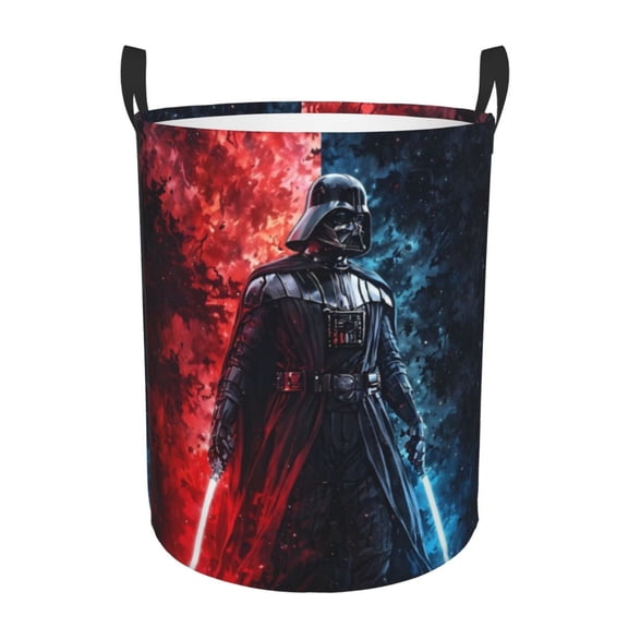 Darth Vader Fabric Laundry Basket with Handles,Waterproof Laundry Hamper, Laundry Bag, Clothes Hamper, Collapsible Laundry Basket Easy Storage