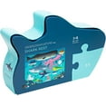 thumbnail image 4 of Crocodile Creek 36-Piece Jigsaw Floor Puzzle - Fun Floor Puzzles for Kids Ages 3-5 - Heavy-Duty Shaped Box for Storage - Shark Reef - 27" W x 20" H Finished, 4 of 7