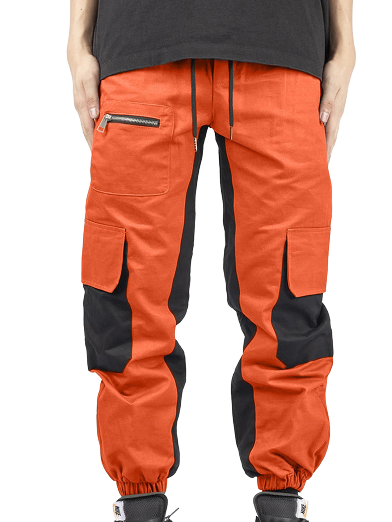 FOCUSNORM Men's Joggers Punk Cargo 