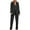 Black#blazer sets women 2 piece outfits, variant on Blazer Sets Women 2 Piece Outfits Fall Solid Color Open Front Blazer Jackets and Wide Leg Pants Pockets Lightweight Business Suit,White,S