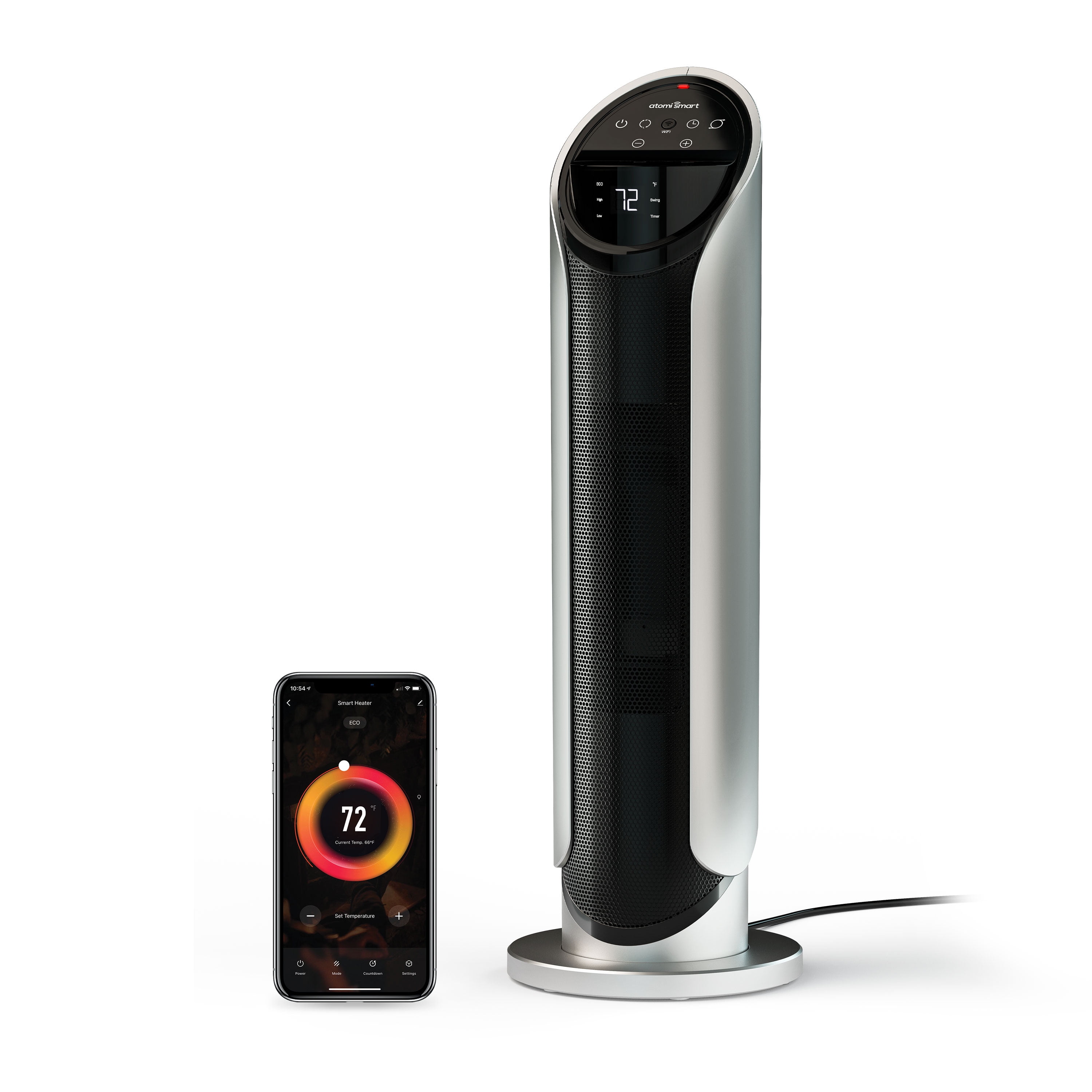 Atomi Smart Wifi 1500W Oscillating Ceramic Portable Tower Heater