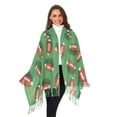 thumbnail image 3 of FORMRS Womens Scarf Winter Soft Long Big Warm Shawls Wrap Tassel Scarves, American Footballs, 3 of 9