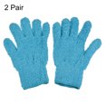 thumbnail image 3 of Uxcell Dusting Cleaning Gloves Microfiber Mittens, Blue 2 Pairs, 3 of 5