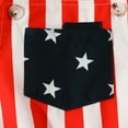 thumbnail image 5 of WUANDIXFA 4th of July Outfits for Girls Baby Boy Girl 4th of July Outfit Flag Overalls Romper Jumpsuit Bodysuit Independence Day Clothes Blue,6-9 Months, 5 of 6