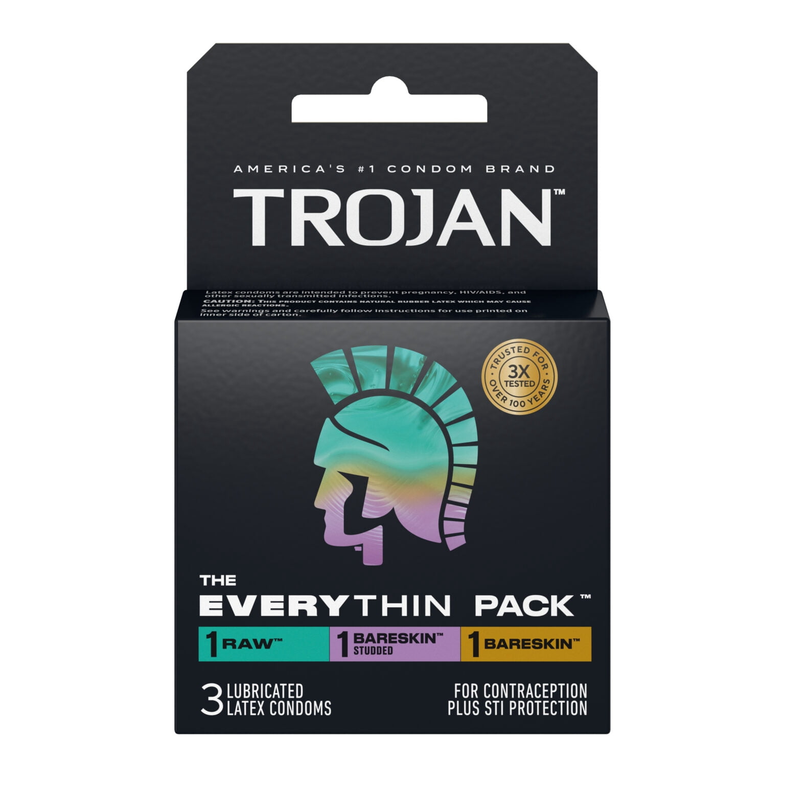 TROJAN NaturaLamb Latex Free Luxury Lubricated Condoms, 3 Count