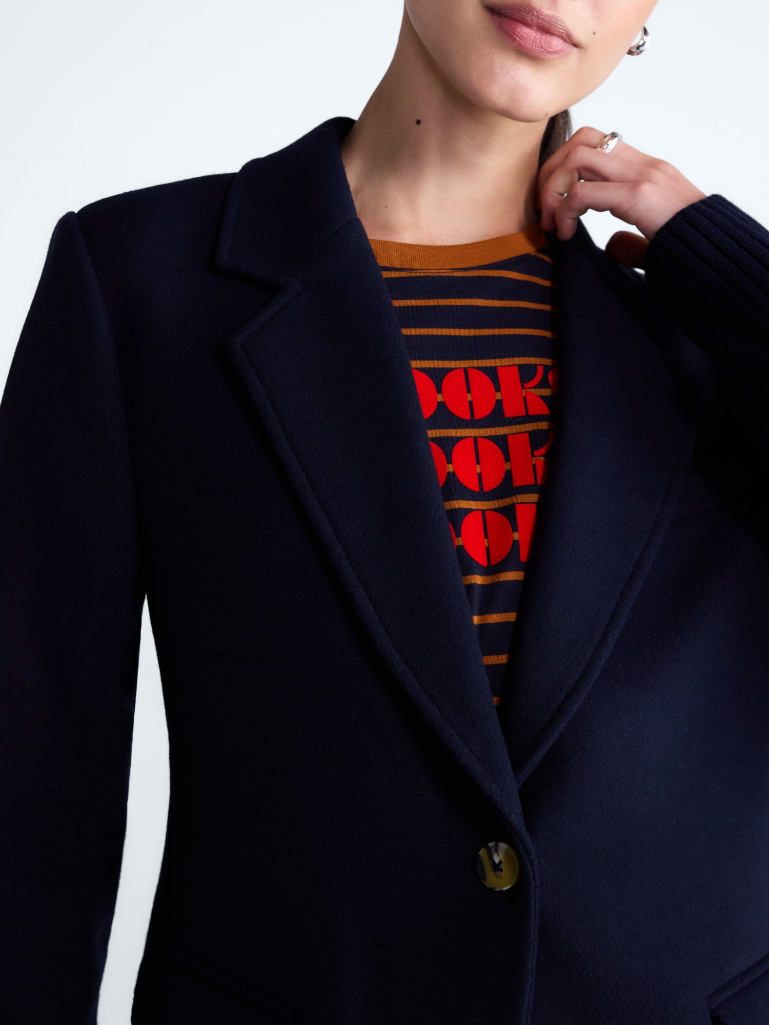 Free Assembly Women's and Women's Plus Single-Breasted Blazer with Ribbed Cuffs, Sizes XS-4X