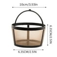 thumbnail image 2 of Coffee Machine Filter 2pc  Stainless Steel Filters Coffee Maker Filters Coffee Maker Accessories Filters(Buy 2 Get 1 Free), 2 of 2