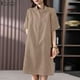 thumbnail image 1 of Elegant Dresses Summer Work OL Vestido Causal Short Sleeve Solid Shirt Dress ZANZEA Lapel Neck Knee Length Robe Buttons SundressS Gao Jinjia LED, 1 of 2